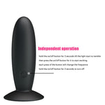 Plug anal vibrant Pretty Love cu telecomandă, 12 funcții, silicon negru