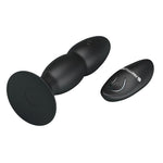 Plug anal vibrant Pretty Love cu mărgele, negru, 13,5 cm, USB
