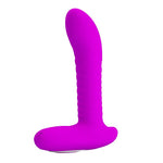 Masaj prostată Pretty Love din silicon, 12 vibrații, 3 rotații, USB, 16 cm