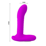 Masaj prostată Pretty Love din silicon, 12 vibrații, 3 rotații, USB, 16 cm