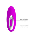 Masaj prostată Pretty Love din silicon, 12 vibrații, 3 rotații, USB, 16 cm