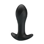 Plug anal vibrant din silicon Pretty Love, 12 funcții, USB, negru, 10,5 cm