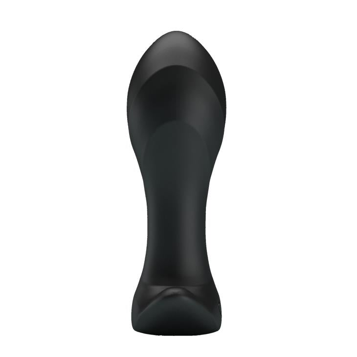 Plug anal vibrant din silicon Pretty Love, 12 funcții, USB, negru, 10,5 cm