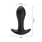 Plug anal vibrant din silicon Pretty Love, 12 funcții, USB, negru, 10,5 cm
