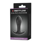 Plug anal vibrant din silicon Pretty Love, 12 funcții, USB, negru, 10,5 cm
