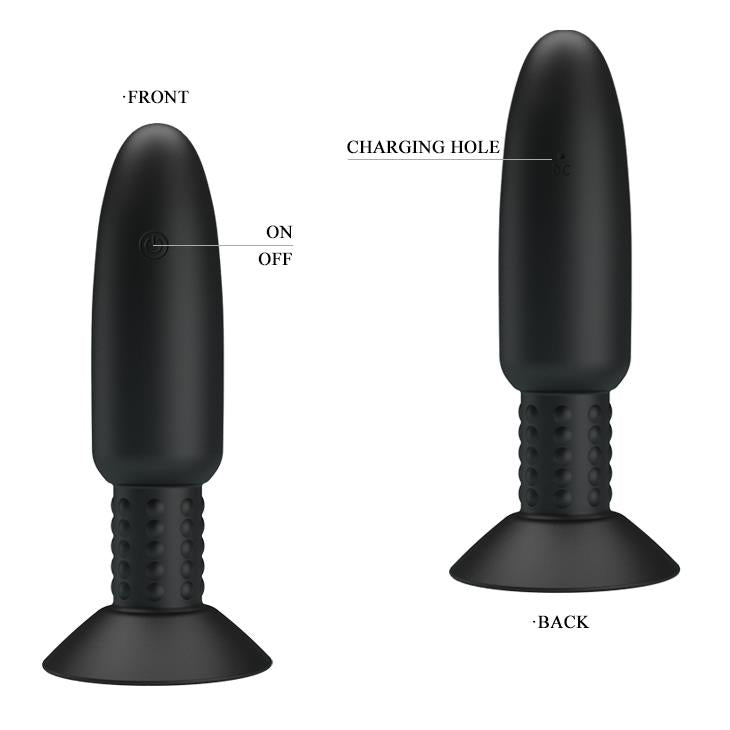 Dop anal vibrant cu perle Pretty Love USB, impermeabil