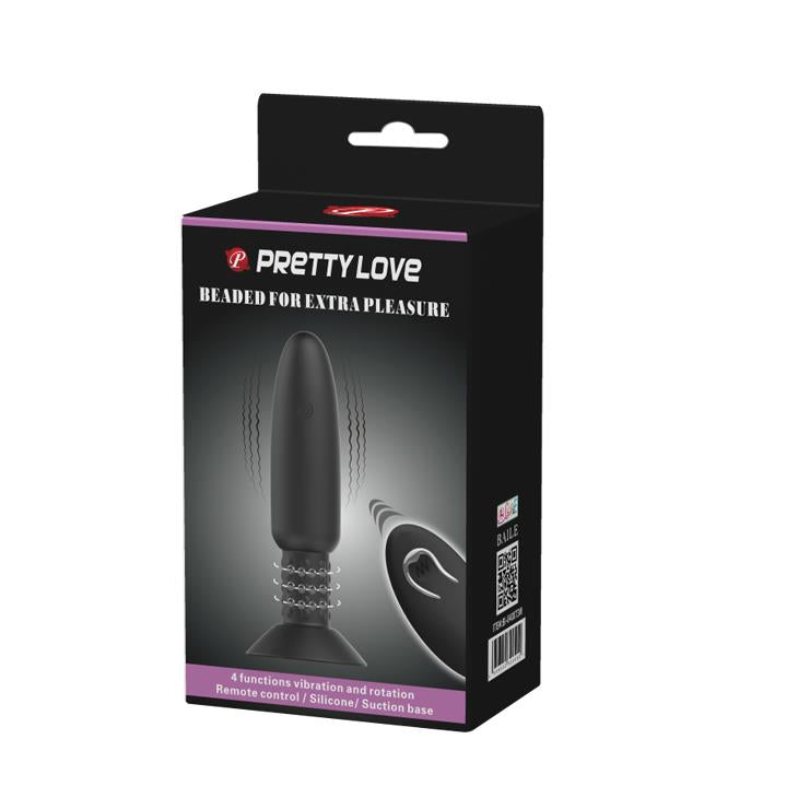Dop anal vibrant cu perle Pretty Love USB, impermeabil