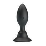 Dop anal vibrant din silicon negru Pretty Love cu ventuză