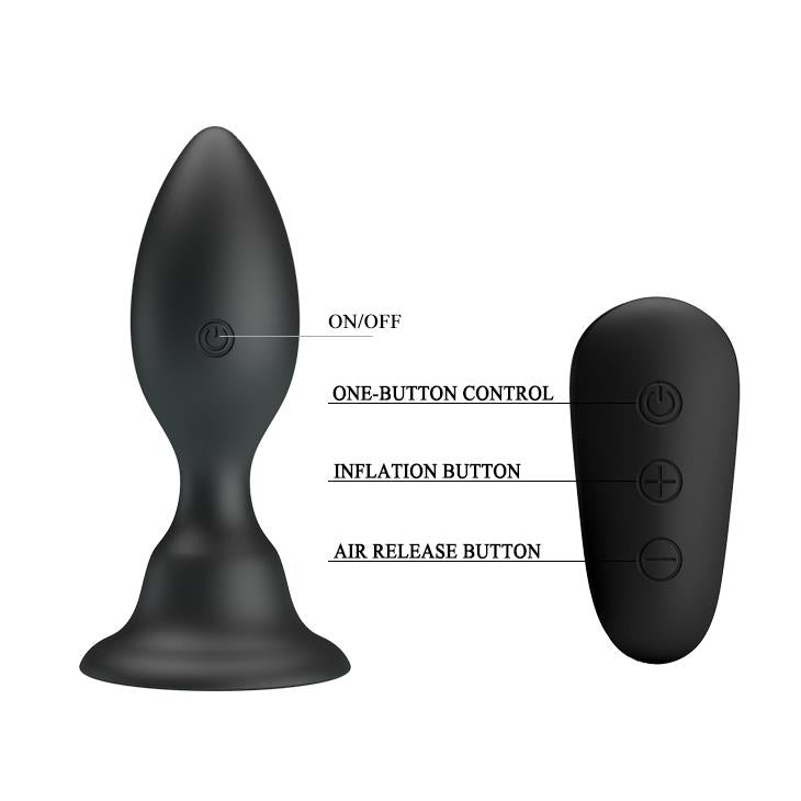 Plug anal vibrant Mr Play cu 12 moduri și telecomandă, impermeabil