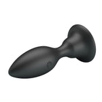 Dop anal vibrant din silicon negru Pretty Love cu ventuză
