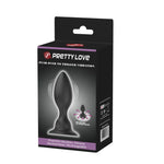Dop anal vibrant din silicon negru Pretty Love cu ventuză