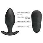 Plug anal vibrant Pretty Love Regina, negru mat, cu telecomandă