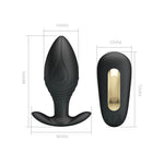 Plug anal vibrant Pretty Love Regina, negru mat, cu telecomandă