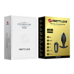 Plug anal vibrant Pretty Love Regina, negru mat, cu telecomandă
