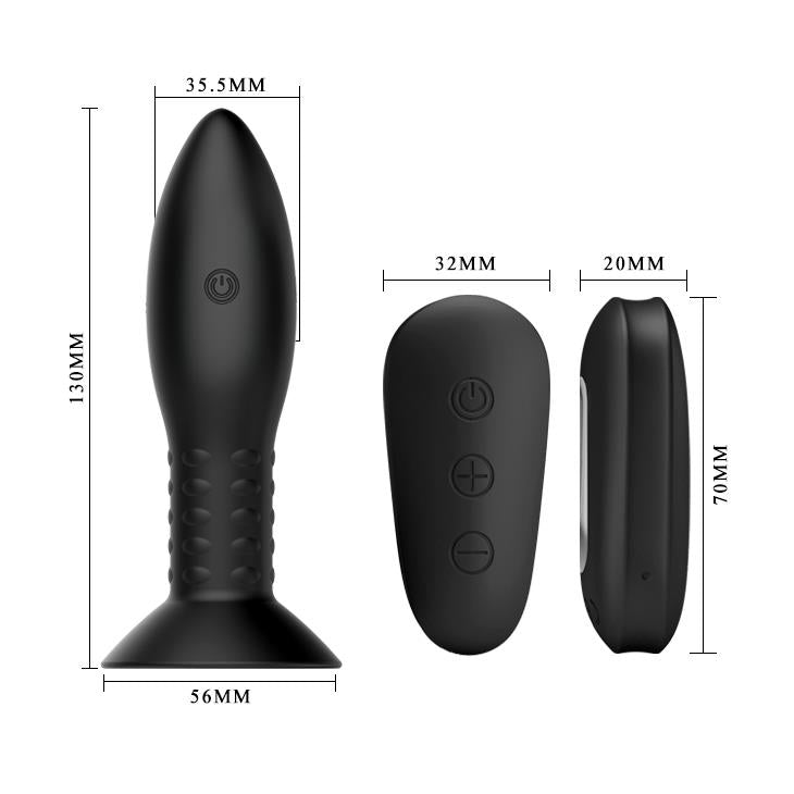 Plug anal vibrant Mr Play cu mărgele rotative