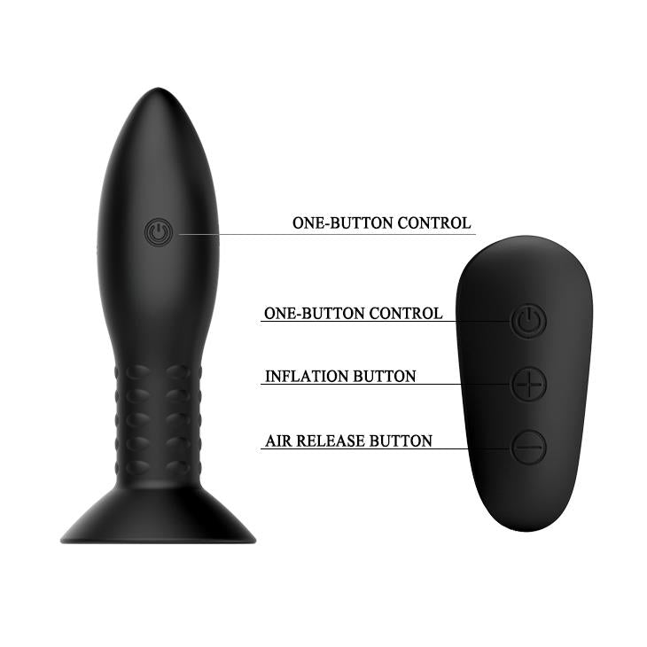 Plug anal vibrant Mr Play cu mărgele rotative