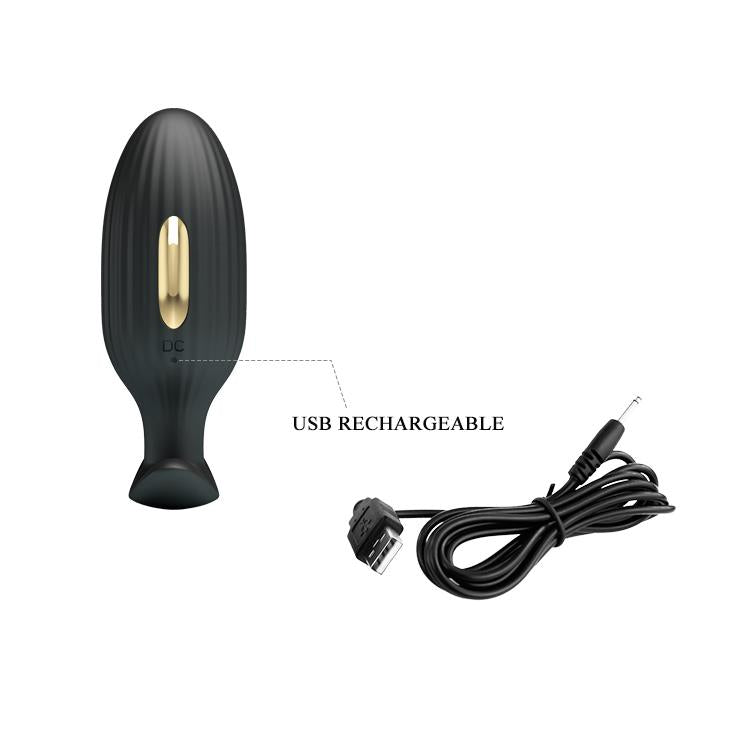 Dop vibrant pentru electrostimulare USB Pretty Love Jefferson, negru