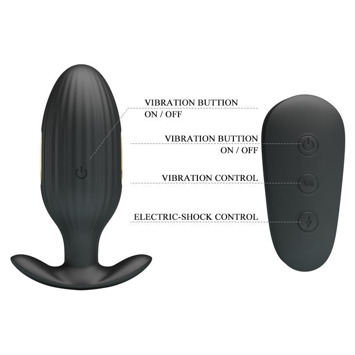 Plug anal impermeabil Pretty Love Kelly cu inel pentru penis