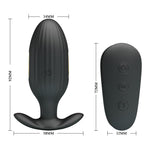 Plug anal impermeabil Pretty Love Kelly cu inel pentru penis