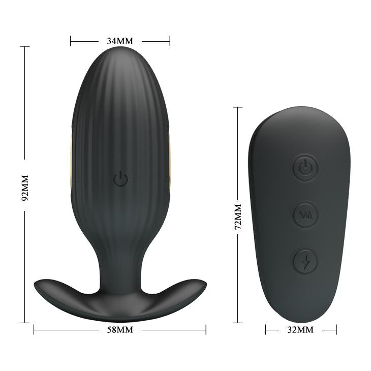 Plug anal impermeabil Pretty Love Kelly cu inel pentru penis