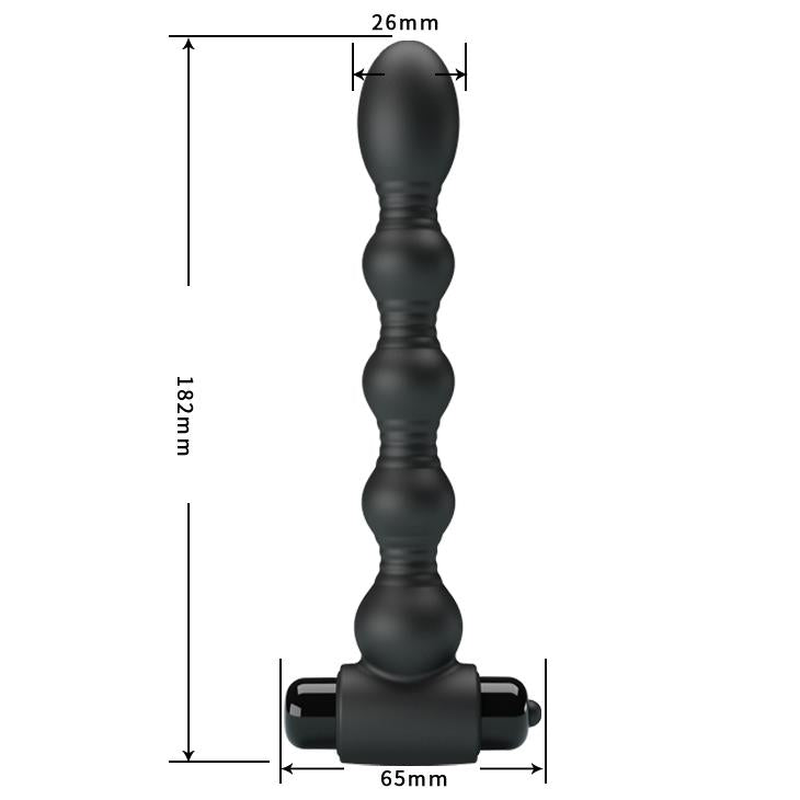 Dop anal vibrant din silicon Pretty Love Lynn, negru, 10 funcții