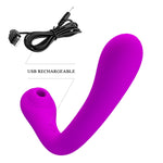 Vibrator cu aspirație clitorală Pretty Love Alex USB pentru punctul G