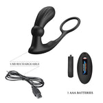 Inel vibrant pentru penis Pretty Love Warren, negru