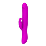Vibrator rotativ Pretty Love Byron cu iepuraș, USB, impermeabil