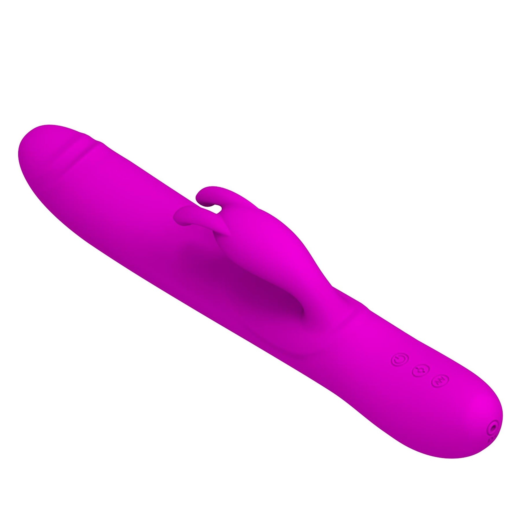 Vibrator rotativ Pretty Love Byron cu iepuraș, USB, impermeabil