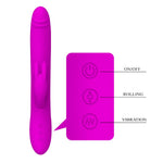 Vibrator rotativ Pretty Love Byron cu iepuraș, USB, impermeabil
