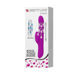 Vibrator rotativ Pretty Love Byron cu iepuraș, USB, impermeabil