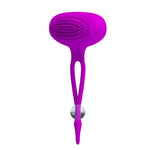 Cleme vibratoare pentru mameloane Pretty Love Bancroft, silicon violet, 5 cm