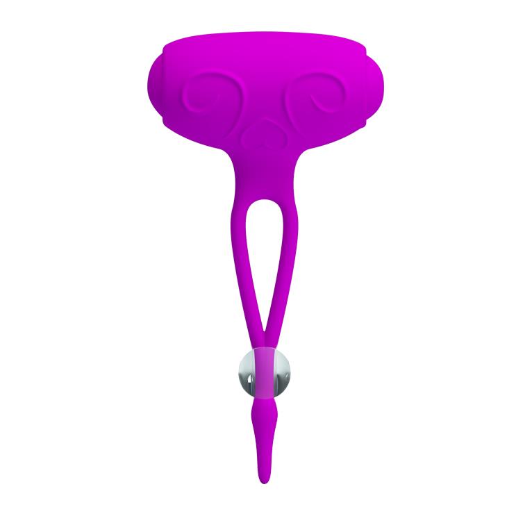 Cleme vibratoare pentru mameloane Pretty Love Bancroft, silicon violet, 5 cm