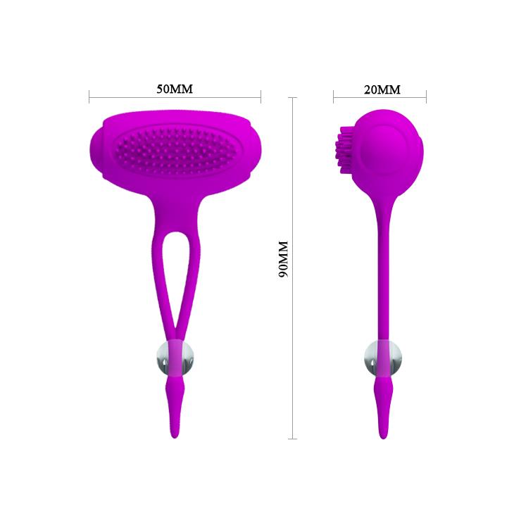 Cleme vibratoare pentru mameloane Pretty Love Bancroft, silicon violet, 5 cm
