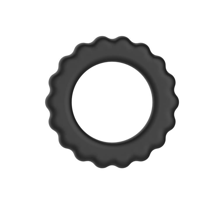 Inel de penis Baile Titan Ring din silicon, negru, impermeabil