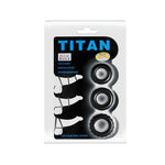 Set de trei inele pentru penis din silicon Baile Titan negre