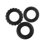 Set de trei inele pentru penis din silicon Baile Titan negre