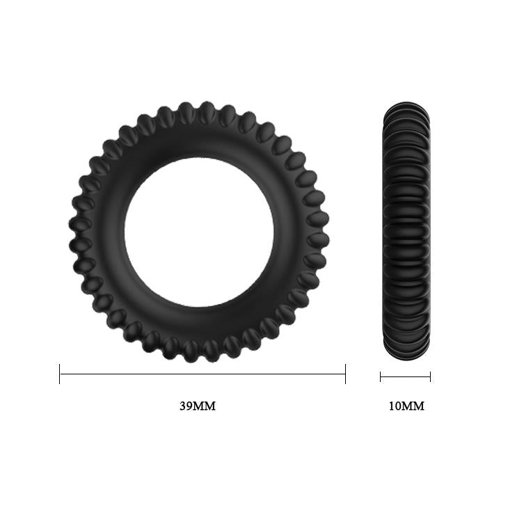 Set de trei inele pentru penis din silicon Baile Titan negre