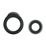 Set de inele pentru penis Baile din silicon impermeabil, negru