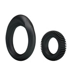 Set de inele pentru penis Baile din silicon impermeabil, negru