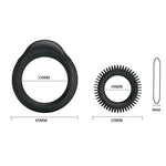 Set de inele pentru penis Baile din silicon impermeabil, negru