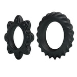 Set de inele pentru penis Baile din silicon negru