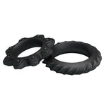Set de inele pentru penis Baile din silicon negru