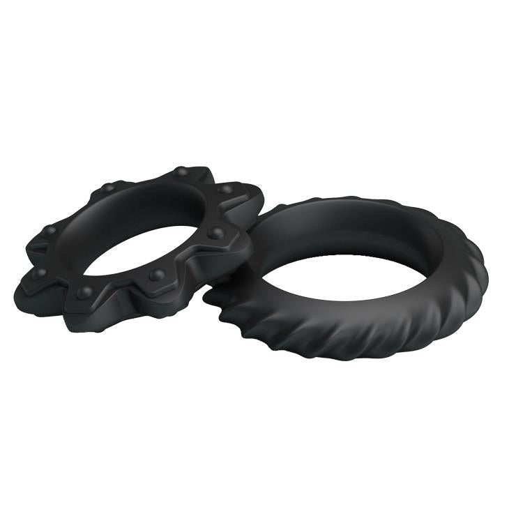 Set de inele pentru penis Baile din silicon negru
