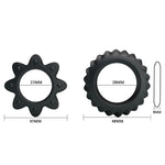 Set de inele pentru penis Baile din silicon negru