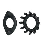 Set de inele pentru penis Baile din silicon impermeabil, negru