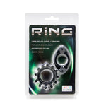 Set de inele pentru penis Baile din silicon impermeabil, negru