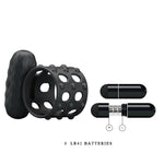 Inel vibrant pentru penis Pretty Love Osborn din silicon negru