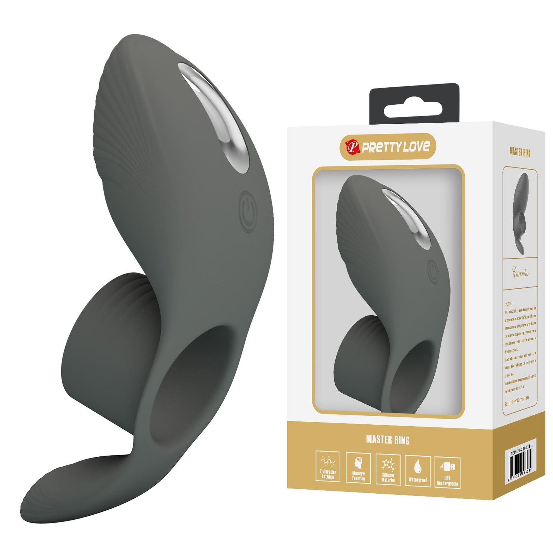 Inel vibrant pentru penis Pretty Love din silicon cu 7 funcții