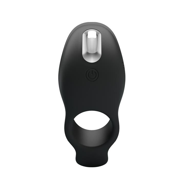 Inel vibrant pentru penis Pretty Love din silicon, cu 7 funcții, negru, USB